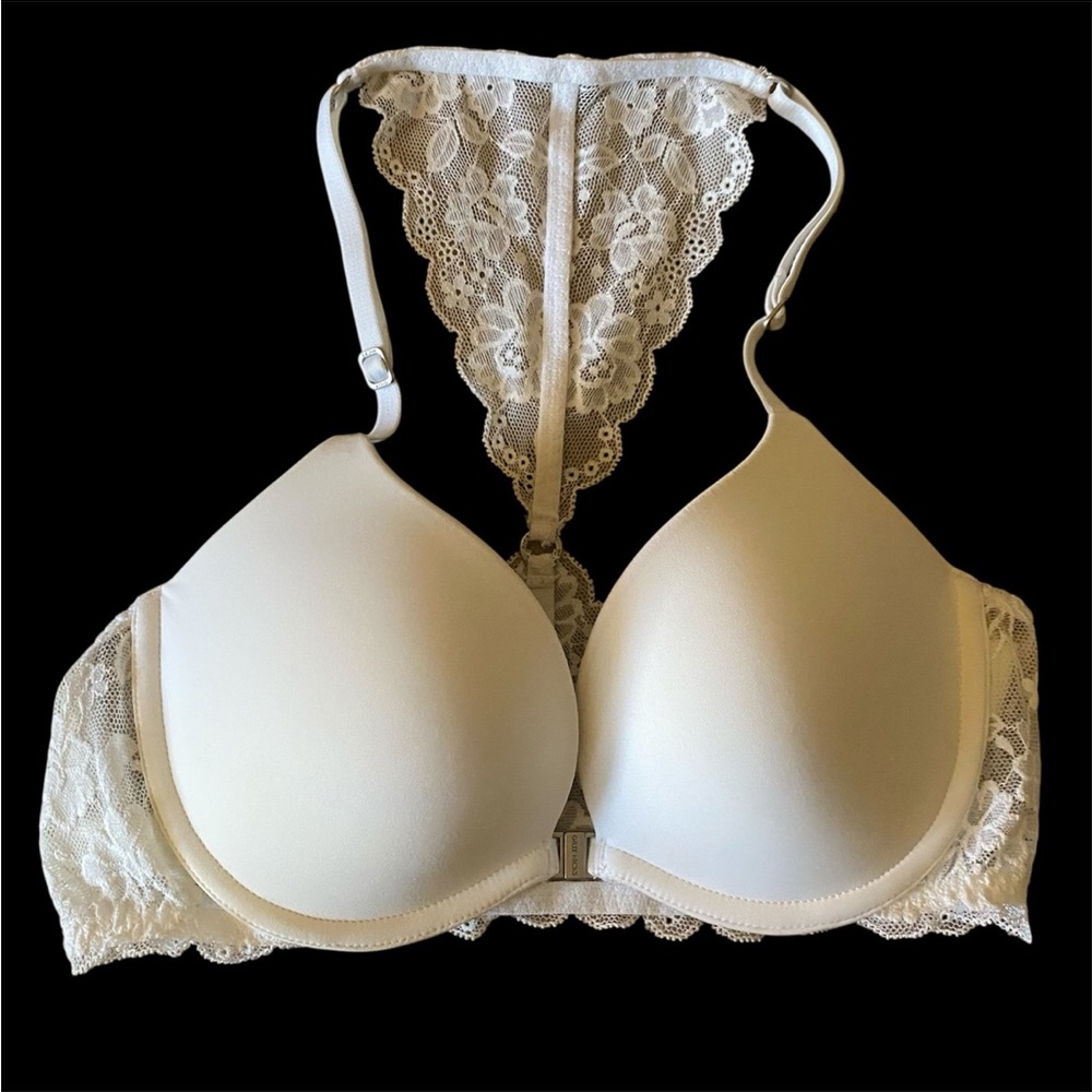 Hollister Ivory Lace Racerback Bra